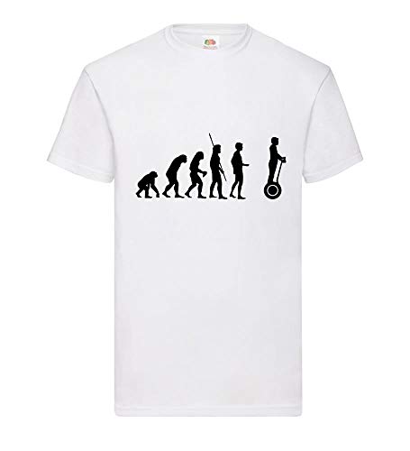 Shirt84.de Evolution Segway - Camiseta para hombre Blanco S