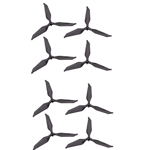 Shiwaki 8Pcs Hélices De Paleta De Fibra De Carbono Plegable De 3 Cuchillas para dji Mavic Pro Drone