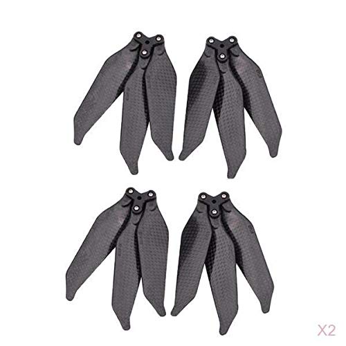 Shiwaki 8Pcs Hélices De Paleta De Fibra De Carbono Plegable De 3 Cuchillas para dji Mavic Pro Drone