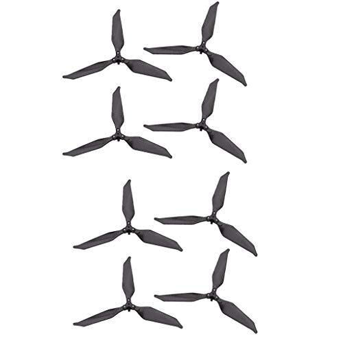 Shiwaki 8Pcs Hélices De Paleta De Fibra De Carbono Plegable De 3 Cuchillas para dji Mavic Pro Drone