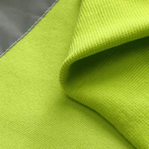 SHOBDW Seguridad Reflectante Sudaderas con Capucha Hombres Liquidación Venta Ropa de Trabajo en la Carretera High Visibility Tira Reflectante Tallas Grandes Correr,Senderismo, Ciclismo (Green,4XL)