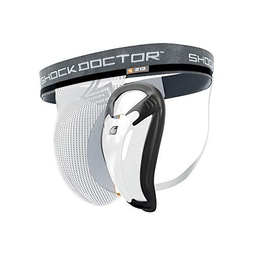 Shock Doctor Tiefschutz Core Supporter Bioflex Cup - Material de entrenamiento para hockey sobre hielo, copa L/Adulto , color blanco, talla: XL