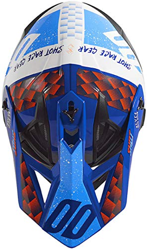 SHOT Lite Rush - Casco para adulto (talla S), color azul y naranja