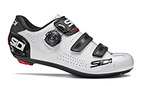 SIDI Alba 2 - Zapatillas de Ciclismo para Hombre, Color Blanco y Negro, Talla 43