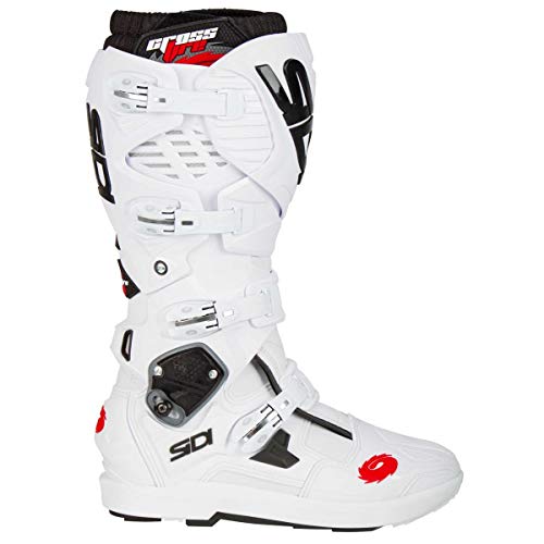 Sidi Sidi Crossfire 3 SRS Botas para Motocicleta, Blanco, 42