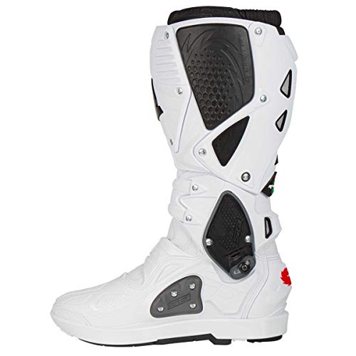 Sidi Sidi Crossfire 3 SRS Botas para Motocicleta, Blanco, 42