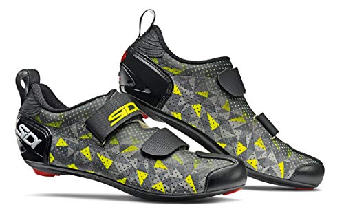 Sidi - Zapatillas de Ciclismo T-5 Air, para Hombre, Color Gris, Amarillo y Negro, Talla 46