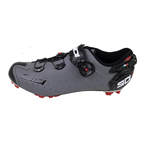 Sidi Zapatillas MTB Drako 2, Unisex Adulto, Gris Mate/Negro, 41 EU