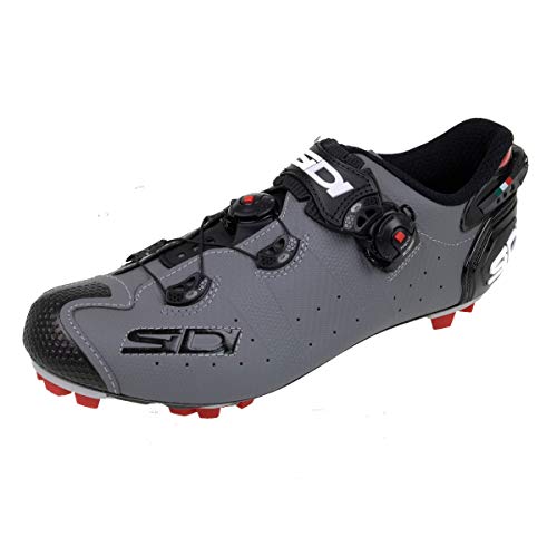 Sidi Zapatillas MTB Drako 2, Unisex Adulto, Gris Mate/Negro, 41 EU