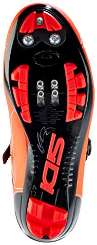 Sidi Zapatillas MTB Eagle 10, Unisex Adulto, Rojo Fluo/Negro, 44 EU