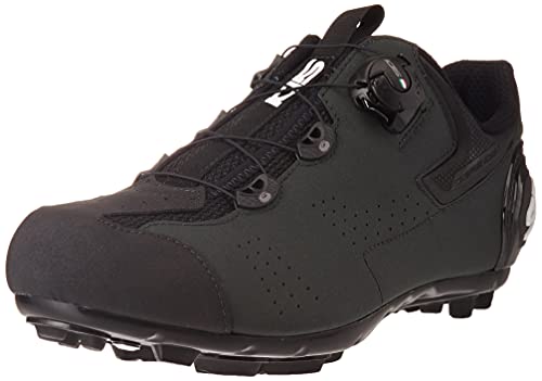 Sidi Zapatillas MTB Gravel, Unisex Adulto, Negro/Verde Oscuro, 40 EU