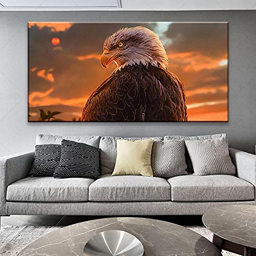 SIDIAN Flying Eagle Lienzo Pintura Poster E Impresiones De Animales Escandinavos NóRdicos De Gran TamañO ImáGenes ArtíSticas De Pared para Salon De Estar Decoracion del Hogar 50x100cm Sin Marco