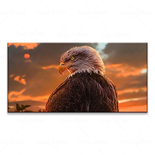 SIDIAN Flying Eagle Lienzo Pintura Poster E Impresiones De Animales Escandinavos NóRdicos De Gran TamañO ImáGenes ArtíSticas De Pared para Salon De Estar Decoracion del Hogar 50x100cm Sin Marco