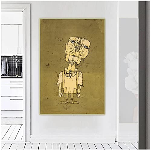 SIDIAN Paul Klee Posters & Prints 《Ghost of A Genius》 Lienzo Art Print Pinturas Cuadros De Arte EstéTico Salon De Estar Decoracion De Pared 60x80 Cm Sin Marco