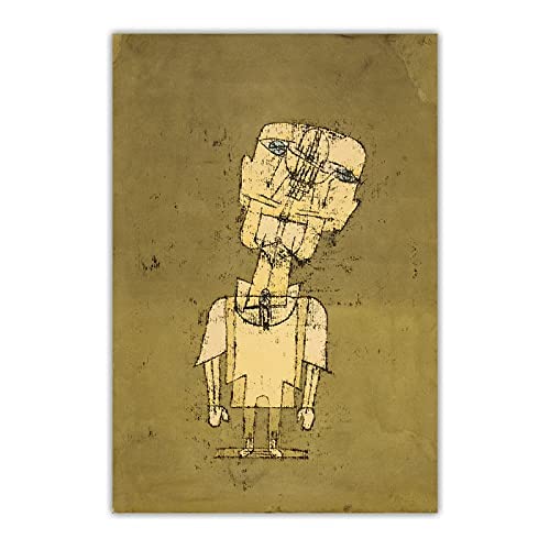 SIDIAN Paul Klee Posters & Prints 《Ghost of A Genius》 Lienzo Art Print Pinturas Cuadros De Arte EstéTico Salon De Estar Decoracion De Pared 60x80 Cm Sin Marco