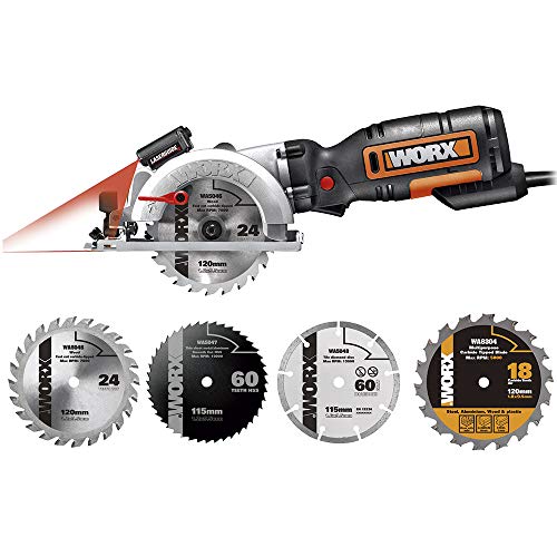 Sierra Circular WorxSaw XL 710W 46mm 4 discos de corte, Worx - WX427.2