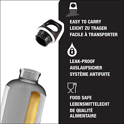 SIGG Traveller Alu Botella cantimplora (1 L), botella con tapa hermética libre de sustancias nocivas, botella de aluminio ligera