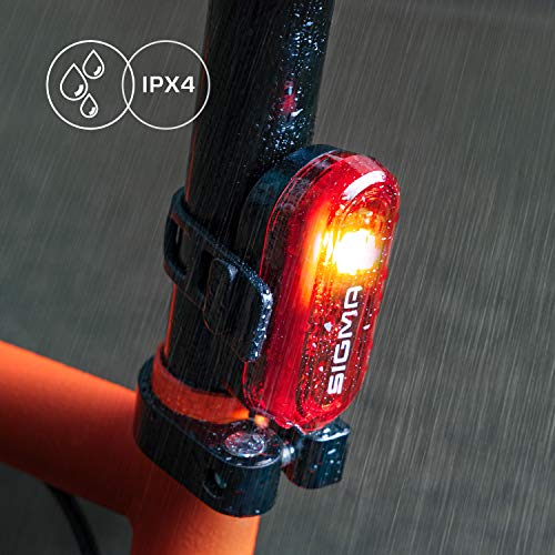 Sigma Sport - Curve | Faro de Bicicleta LED | Faro Trasero con batería Que Cumple la normativa Alemana de tráfico | Color: Negro, Universidad