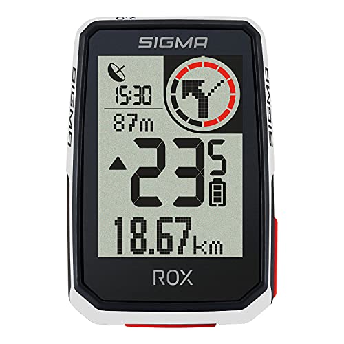 SIGMA SPORT ROX 2.0 Blanco | Ciclocomputador inalámbrico GPS y navegación, con Soporte GPS | Navegación GPS en Exteriores para Disfrutar al máximo de la Bicicleta