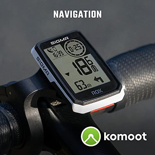 SIGMA SPORT ROX 2.0 Blanco | Ciclocomputador inalámbrico GPS y navegación, con Soporte GPS | Navegación GPS en Exteriores para Disfrutar al máximo de la Bicicleta