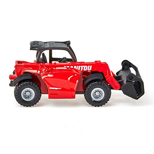 siku 1482, Cargadora telescópica Manitou MLT840, Metal/Plástico, Rojo, Brazo de carga móvil