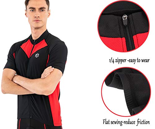 SILIK Camisas de Ciclismo de Carretera para Hombre Ciclismo de Carretera de Manga Corta de montaña Transpirable de Secado rápido Tops