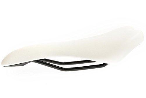 Sillín con diseño cóncavo ergonómico de poliuretano de Hysenm para bicicleta de carretera y de montaña MTB, absorbente de golpes, blanco