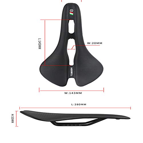 Sillín De Bicicleta, De Larga Distancia Confort, De De Usar Diseño De Cojín Doublelayer Absorción De Choque De Sistemas, Diseño 3D, Apto para Bicicletas De Carretera Y Bicicletas De Montaña (2)