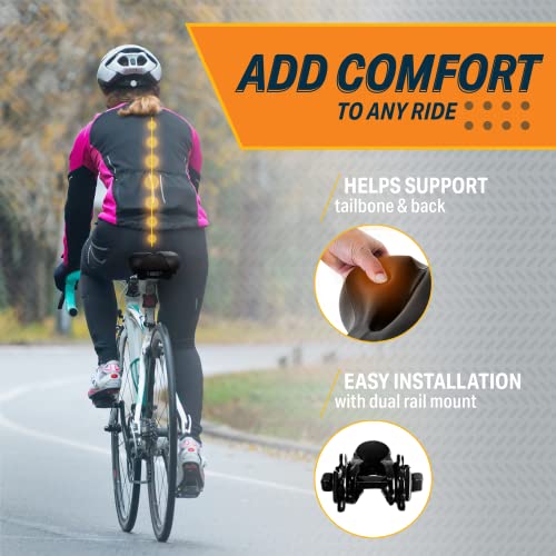 sillín de bicicleta para mujer, gran comodidad, con acolchado suave, para bicicletas de carretera, Touring, bicicleta de montaña y marcha fija, negro