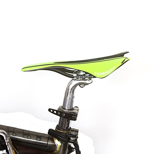 Sillín ligero de carbono completo compatible con bicicletas plegables Brompton Dahon Tern NEGRO VERDE