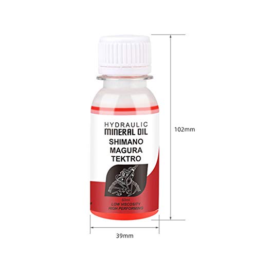 Sistema de Aceite Mineral para Frenos de Bicicleta, 60 ml, líquido para Ciclismo, Aceite Mineral, lubricante para Frenos de Disco hidráulico, para Bicicletas de montaña Shimano Magura Tektro