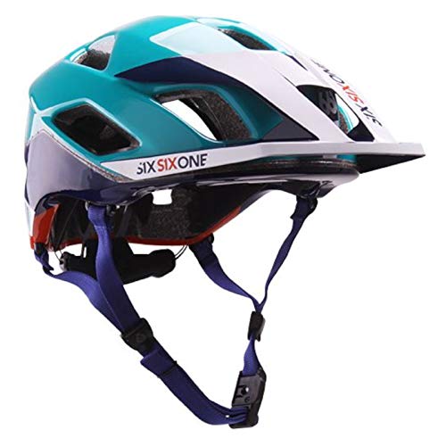 SixSixOne Fahrradhelm EVO AM, Orange Blau, XS/S, 7183-6