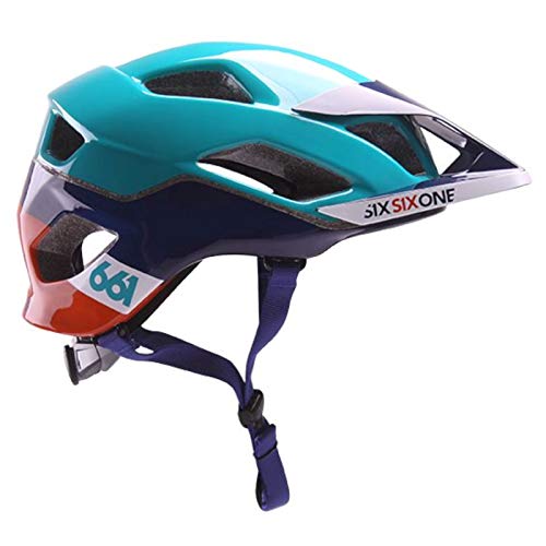 SixSixOne Fahrradhelm EVO AM, Orange Blau, XS/S, 7183-6