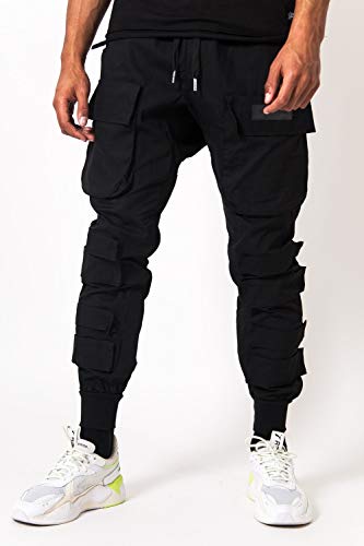 Sixth June Ltd Cargo Pants Pantalones Informales, Noir, Small para Hombre