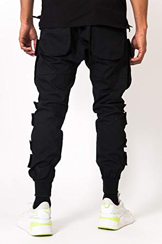 Sixth June Ltd Cargo Pants Pantalones Informales, Noir, Small para Hombre