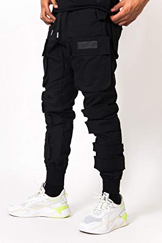 Sixth June Ltd Cargo Pants Pantalones Informales, Noir, Small para Hombre