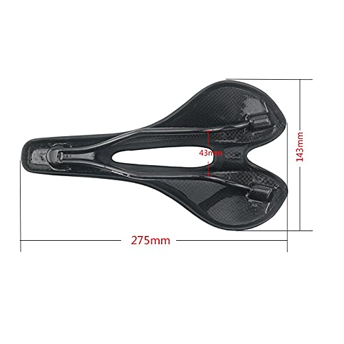 SIY Carretera Bicicleta Sillín de Gel Suave + Fibra de Carbono Asiento de Bicicleta de montaña 275 * 143mm Mat de Asiento Delantero MTB MTB Sillines (Color : RXL SL)