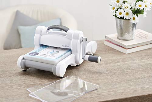 Sizzix 660200-Máquina de Troquelado Manual para Manualidades, álbumes de Recortes y Tarjetas, Apertura de 15,24 cm, Blanco, Única