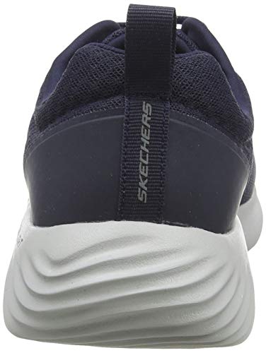 Skechers Bounder, Zapatillas Hombre, Azul (Navy Mesh/Synthetic/Trim Nvy), 43 EU