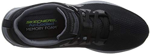 Skechers Dyna-Air, Zapatillas Hombre, Negro (BKCC Black Mesh/Charcoal Trim), 43 EU