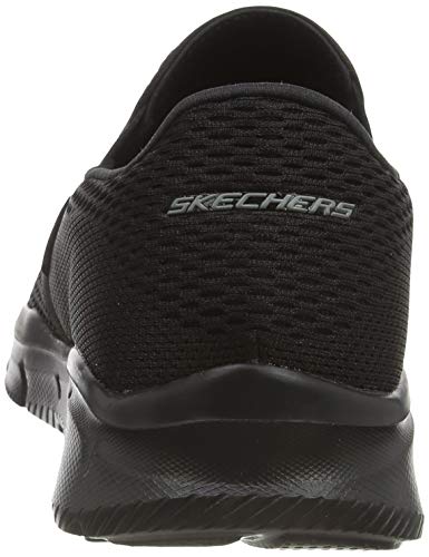 Skechers Equalizer-Double Play, Zapatillas sin Cordones Hombre, Negro (BBK Black Engineered Mesh/Trim), 40 EU