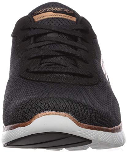 Skechers Flex Appeal 3.0-First Insight, Zapatillas Mujer, Negro (Bkrg Black Mesh/Trim), 38.5 EU