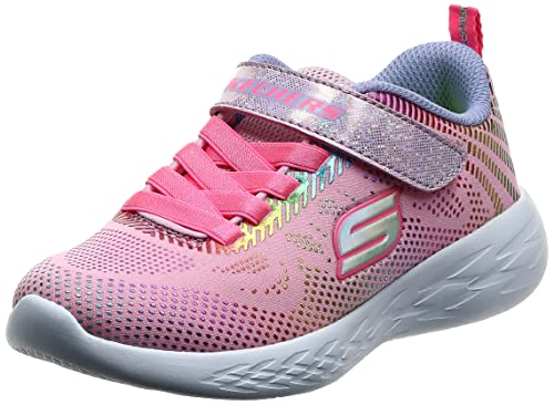 Skechers Go Run 600-Shimmer Speeder, Zapatillas, Multicolor (LPMT Black Mesh/Multi Foil Trim), 28 EU