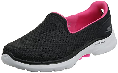 Skechers Go Walk 6 Big Splash, Zapatillas Mujer, Negro (Black), 37.5 EU