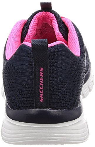 Skechers Graceful-Get Connected, Zapatillas Mujer, Multicolor (Nvhp Black Mesh), 40 EU