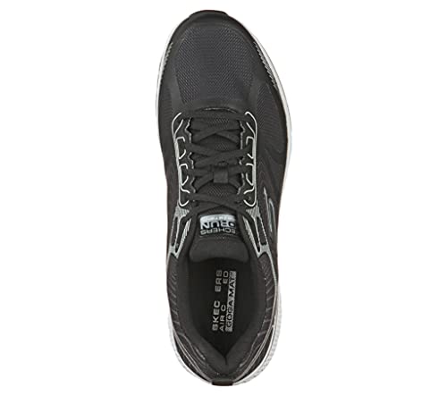 Skechers Performance Go Run Consistent-Fleet Rush, Zapatillas Hombre, Negro (BKW Black Synthetic/Textile/White Trim), 45.5 EU