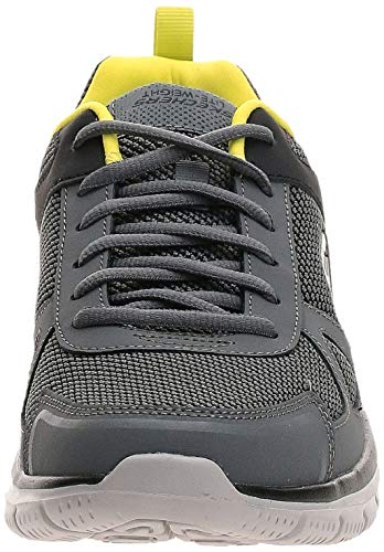 Skechers Track Bucolo, Zapatillas Hombre, Charcoal/Lime, 40 EU