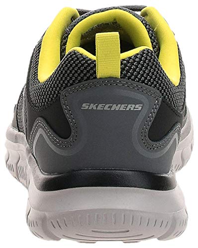 Skechers Track Bucolo, Zapatillas Hombre, Charcoal/Lime, 40 EU