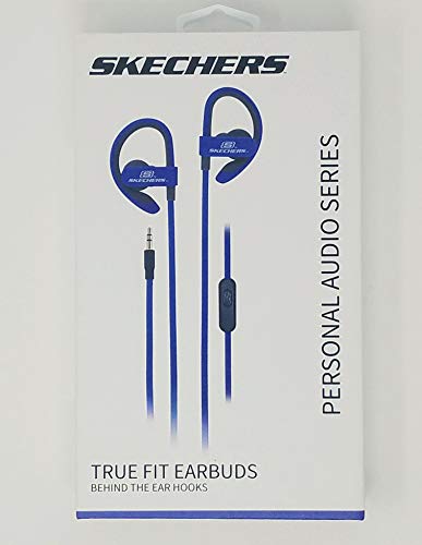 Skechers True Fit Earbuds with Behind The Ear Hooks, SK197, Blue