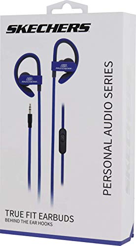 Skechers True Fit Earbuds with Behind The Ear Hooks, SK197, Blue